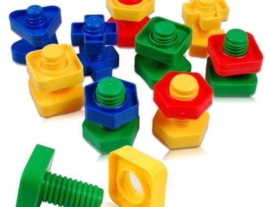 Vzdělávací Montessori šrouby stavební bloky 30 kusů