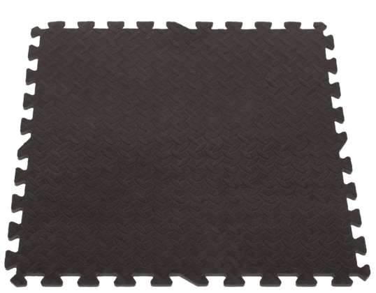 Foam Puzzle Mat for Kids Black 60x60 4 Pieces