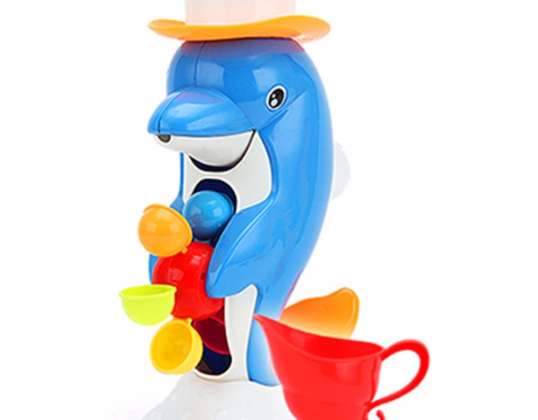 Dolphin bath toy with grinder + accessories