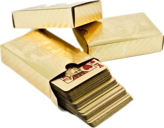 Poker Spielkarten Kunststoff Gold $$$ Dollar
