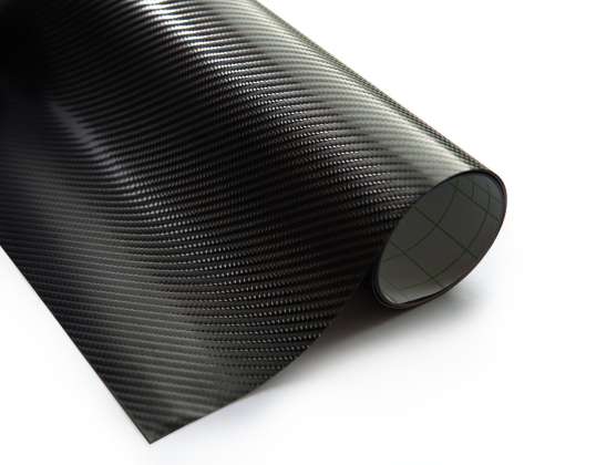 Rollo de lámina de carbono 4D negro 1 52x30m