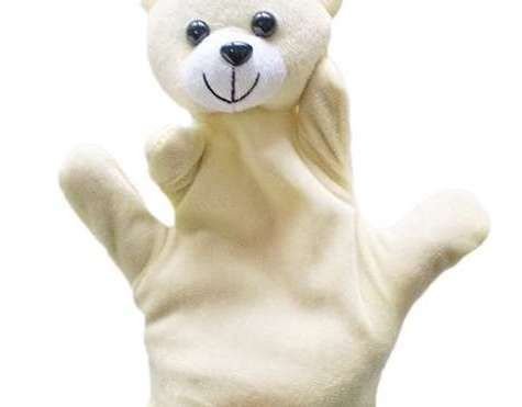 Puppet plush hand mascot puppet white m