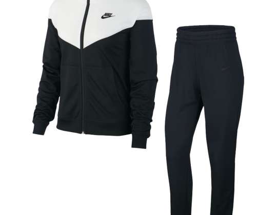 Women's Tracksuit Nike Swoosh Track Suit NSW black & white BV4958 010 BV4958 010