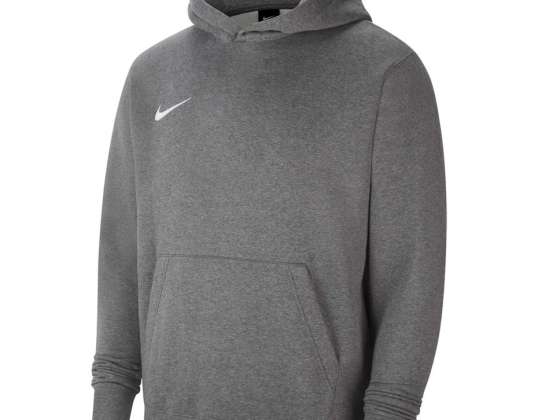 Nike Park Fleece Pullover Hoodie Kids Sweatshirt Grey CW6896 071 CW6896 071