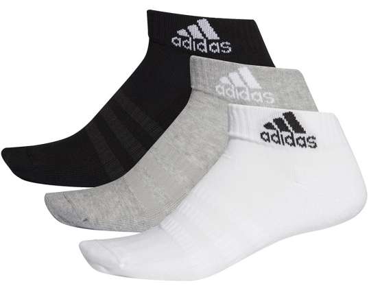 adidas Odpružené členkové ponožky 3PP biele, čierne, sivé DZ9364 DZ9364