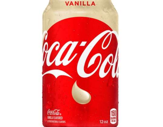 Coca Cola Vanilla 355 ml Fat Can - USA Origin, Wholesale, 12 pcs/tray, 2 trays/pack