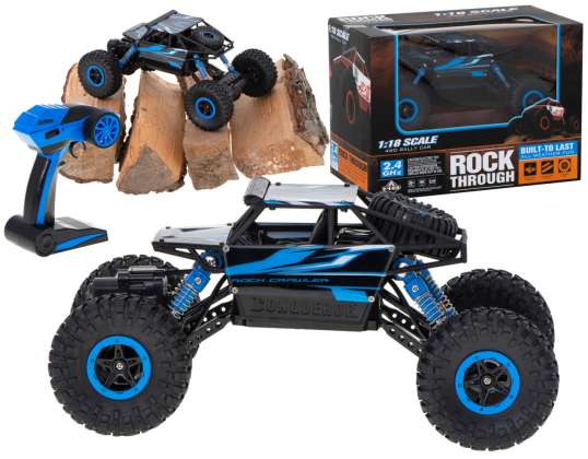 RC Τηλεχειριστήριο Αυτοκίνητο Rock Crawler HB 2 4GHz 1:18 Μπλε