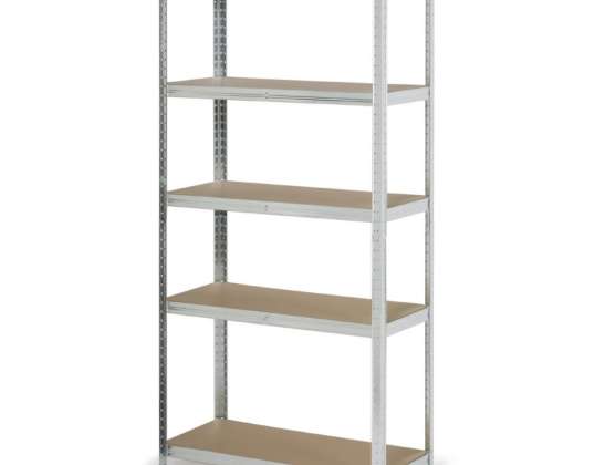 Heavy duty shelf MDF shelves H180cm galvanized metal frame 875kg load