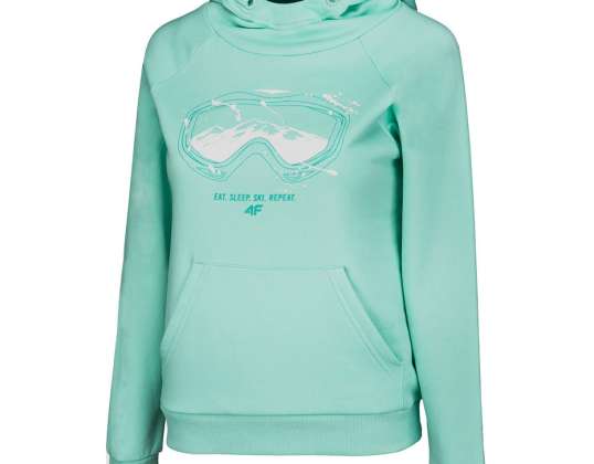 Sweatshirt til piger 4F mint HJZ20 JBLD006 47S HJZ20 JBLD006 47S