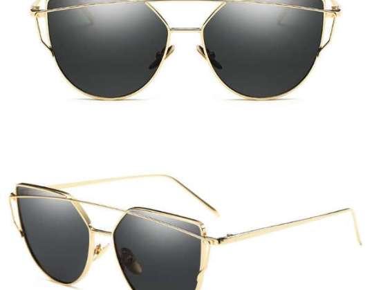 Okulary przeciwsłoneczne aviator HDL1413 Szkło płaskie damskie
