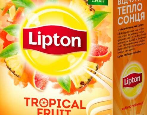 Ceai negru Lipton fructe tropicale fructe-flori 80 g en-gros