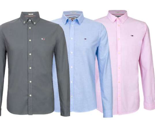 TOMMY HILFIGER SKJORTA BLÅ/ROSA/KLASSISK GRÅ