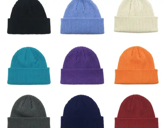 Solid Color Acrylic Knitted Beanie