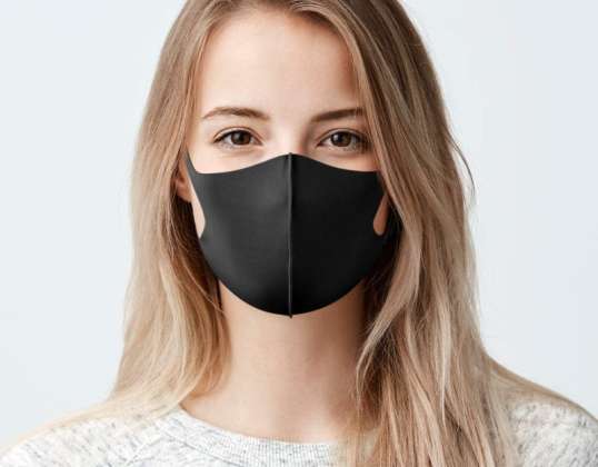 Masque Noir Réutilisable Type IIR - Protection et Confort, Lot de 20000 unités