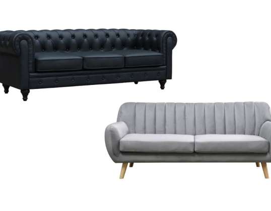Set of sofas - mixed qualities - 10 units
