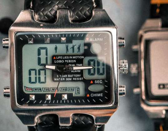 Fragelo Timepiece: Uniquely Crafted Modern Wristwatch with Analog and Digital Display