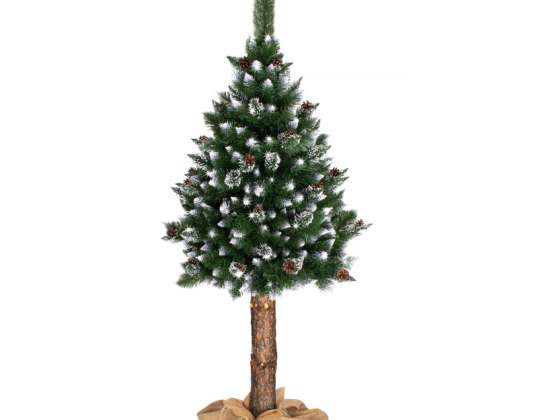 Pino Escarchado con Cono de Pino CT0046 - Árbol de Navidad Artificial Decorativo al por mayor, Altura 220 cm