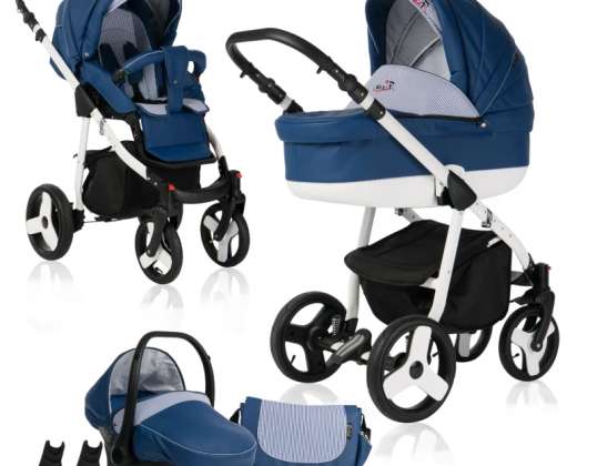 Bebebi Fizzy | 3 in 1 combi-kinderwagen | Harde rubberen banden