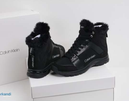 WOMEN&#39;S LEATHER WINTER SHOES CALVIN KLEIN