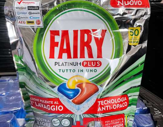 Özel kalıntılar P&amp;G Fairy bulaşık makinesi sekmeleri Platinum Plus 222 adet.