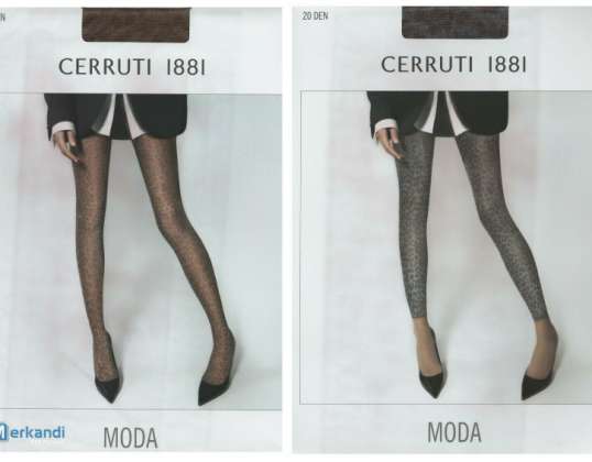 CERRUTI 1881 collants leggings leopardo 20 DEN 36/38 40/42 44/46