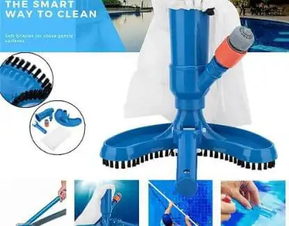 Vacuum Pool Cleaner - POOLOVER - Pool Scrubber - Vacuum, Scrub, and Sweep Dirt and Leaves
