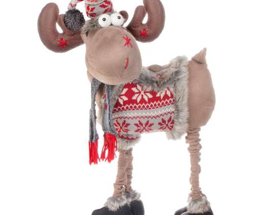 Decorative Standing Reindeer CA0107 - Height 84-124 cm, Width 40 cm - Wholesale Decoration