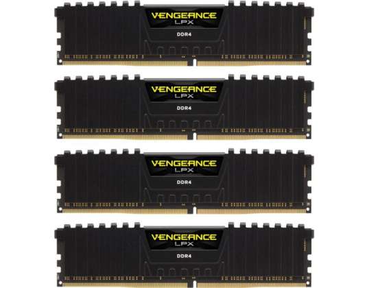 DDR4 64GB PC 2666 CL16 CORSAIR (4x16GB) Vingança LPX CMK64GX4M4A2666C16