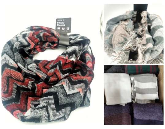 Scarves Lot Assorted Wholesale. Online Sale for Autumn and Winter REF: 1801