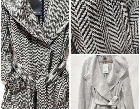 Sortiment zbrusu nových kabátů pro ženy zima