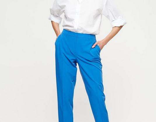 dorothy perkins kobaltowe spodnie do kostek