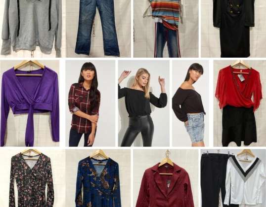 Ограничено предлагане на дамски дрехи есенен зимен сезон: пуловери, ризи, панталони и др.