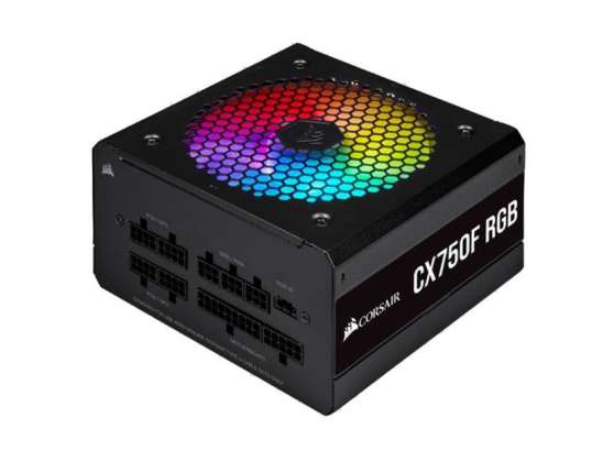 Corsair CX серии CX750F RGB компьютерный блок питания 750 Вт 20-контактный ATX ATX черный