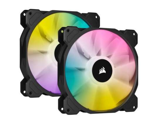 Corsair SP140 RGB ELITE Ventilateur de boîtier d’ordinateur 14 cm Noir 2 pièce(s)