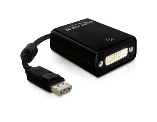 DeLOCK 61847 DisplayPort M DVI-I F -sovitin ja liitäntäkaapeli musta