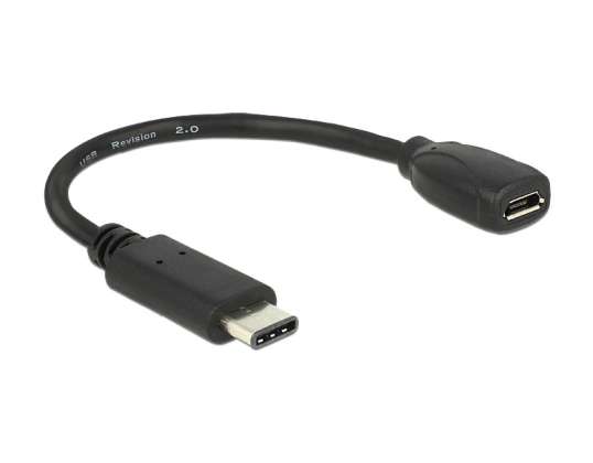 DeLOCK 65578 Kabel USB 0.15m USB 2.0 USB C Micro-USB B Zwart