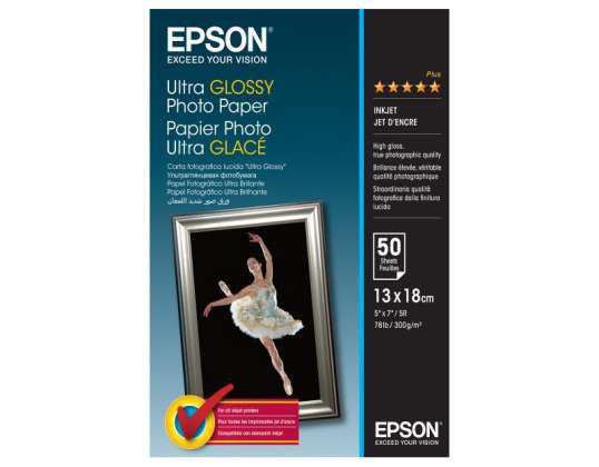 Epson Ultra Glossy Photo Paper - 13x18cm - 50 Fogli
