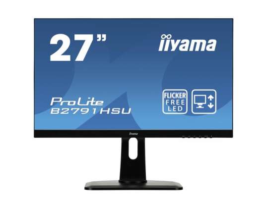 iiyama ProLite B2791HSU-B1 LED ekran 68,6 cm (27") 1920 x 1080 Piksel Full HD kalitesi Siyah