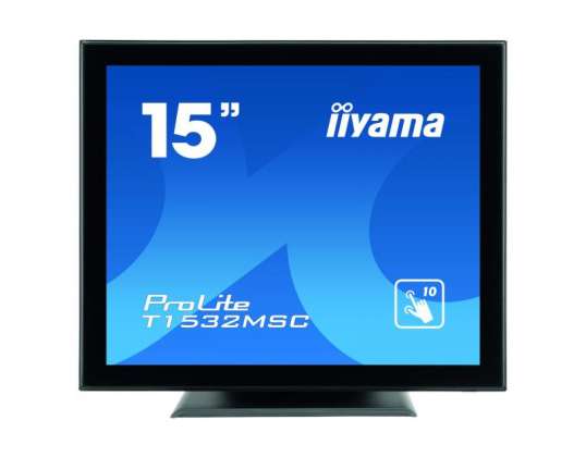 iiyama ProLite T1532MSC-B5AG Touchscreen-Monitor 38,1 cm (15 Zoll) 1024 x 768 Pixel Schwarz