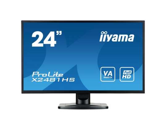 iiyama ProLite X2481HS-B1 LED-näyttö 59,9 cm (23,6") 1920 x 1080 pikseliä Full HD Musta