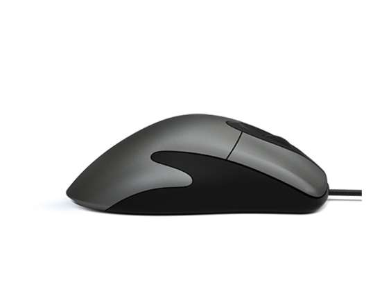 Microsoft Classic IntelliMouse USB Optical 3200DPI Rechte Hand Schwarze, silberne Maus