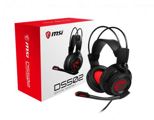 MSI DS502 Oor headset Zwart, Rood