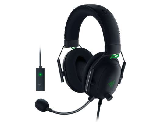 Razer Blackshark V2 Złącze muszli słuchawek 3.5mm Czarny, Zielony