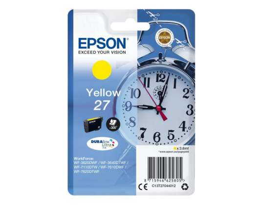 Wekker Epson Cartridge Gele Wekker Inkten DURABrite Ultra 27