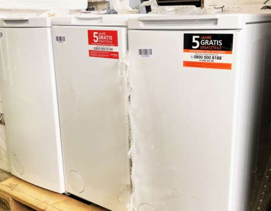 AEG, Bosch, LG en Samsung bovenlader wasmachines.