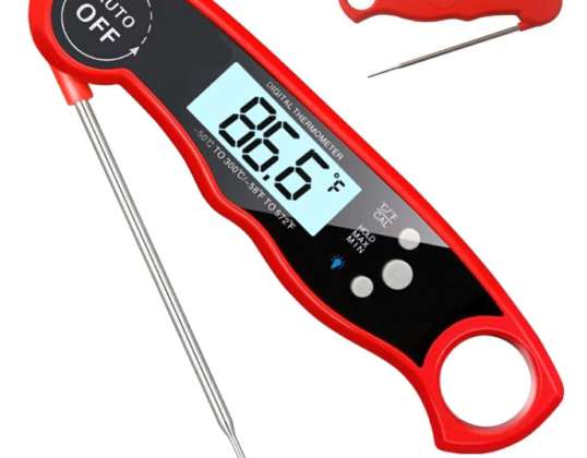 AG254H LCD PIN THERMOMETER RED