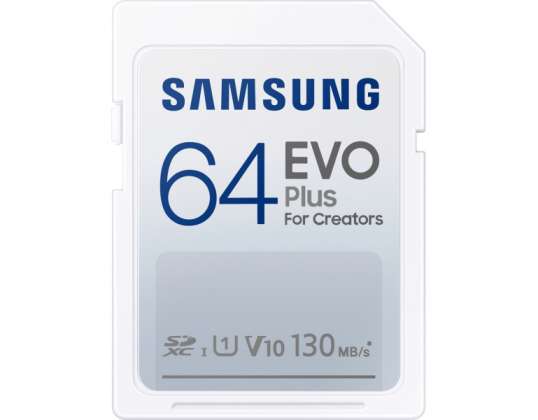 Samsung SD EVO PLUS 64GB - Säker digital (SD) MB-SC64K / EU