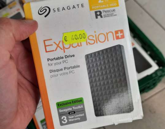 Seagate Expansion Portable 2TB Disco Duro Externo 2000 GB Negro