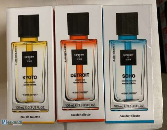 100ml Super Dry Men&#39;s Kyoto Soho Detroit Eau de Toilette Branded Perfume