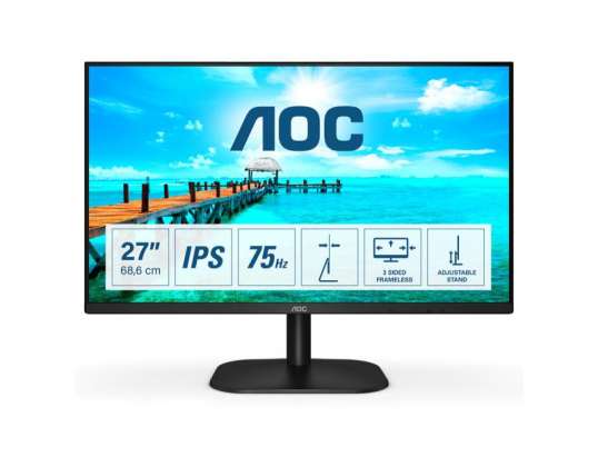 AOC 27B2H PC Monitor 68.6 cm (27") 1920 x 1080 pixels Full HD LED Black